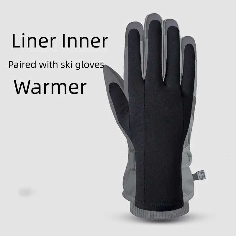 WRELS Ski Gloves Black Liner Inner Thin Touchscreen Usefulness Party Gloves Ultralight Sports Full Fingers Snowboard Accessories Z250925