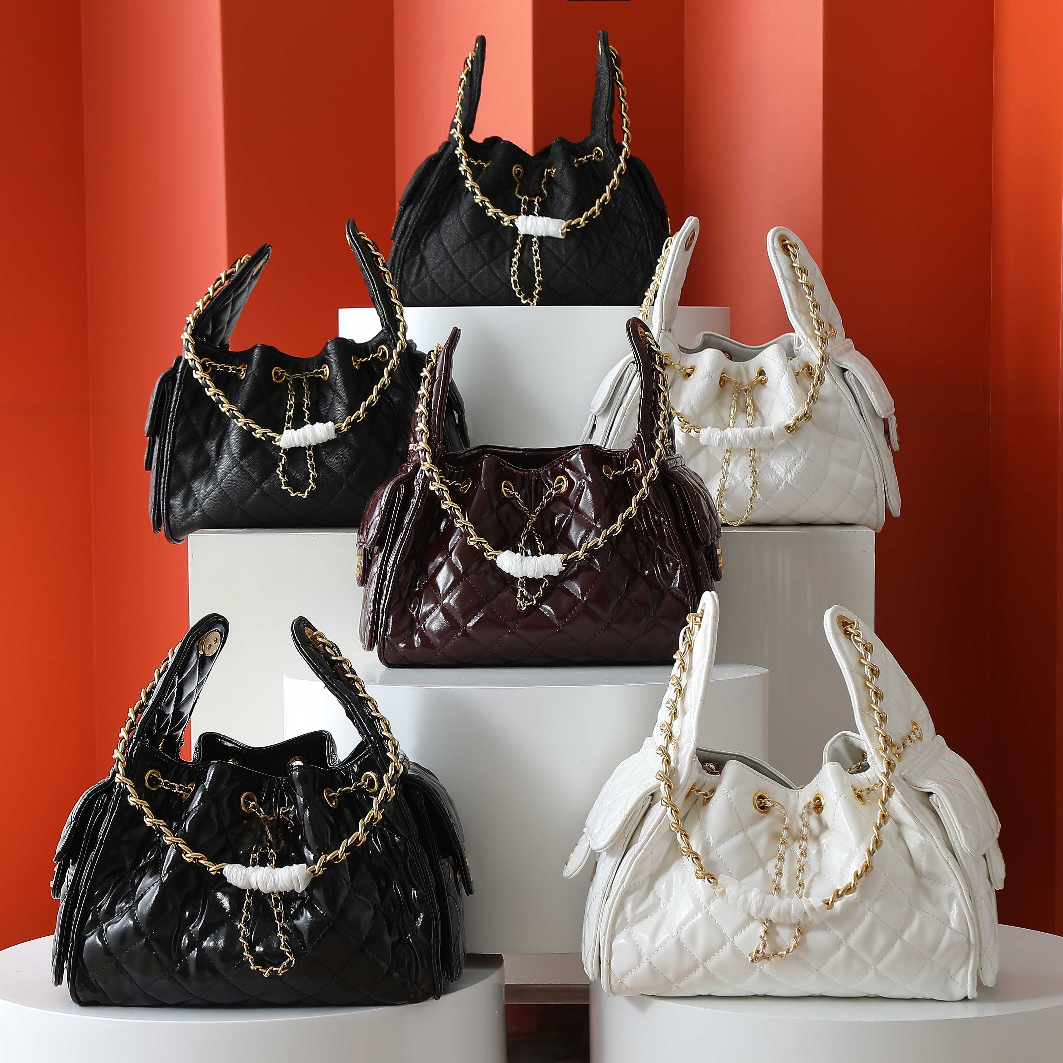 Classic 25bag It bag Quilted Cowskin Chain Bag Vintage diamond grid Designer bags cowhide luxury Purse shoulder bag Handbag