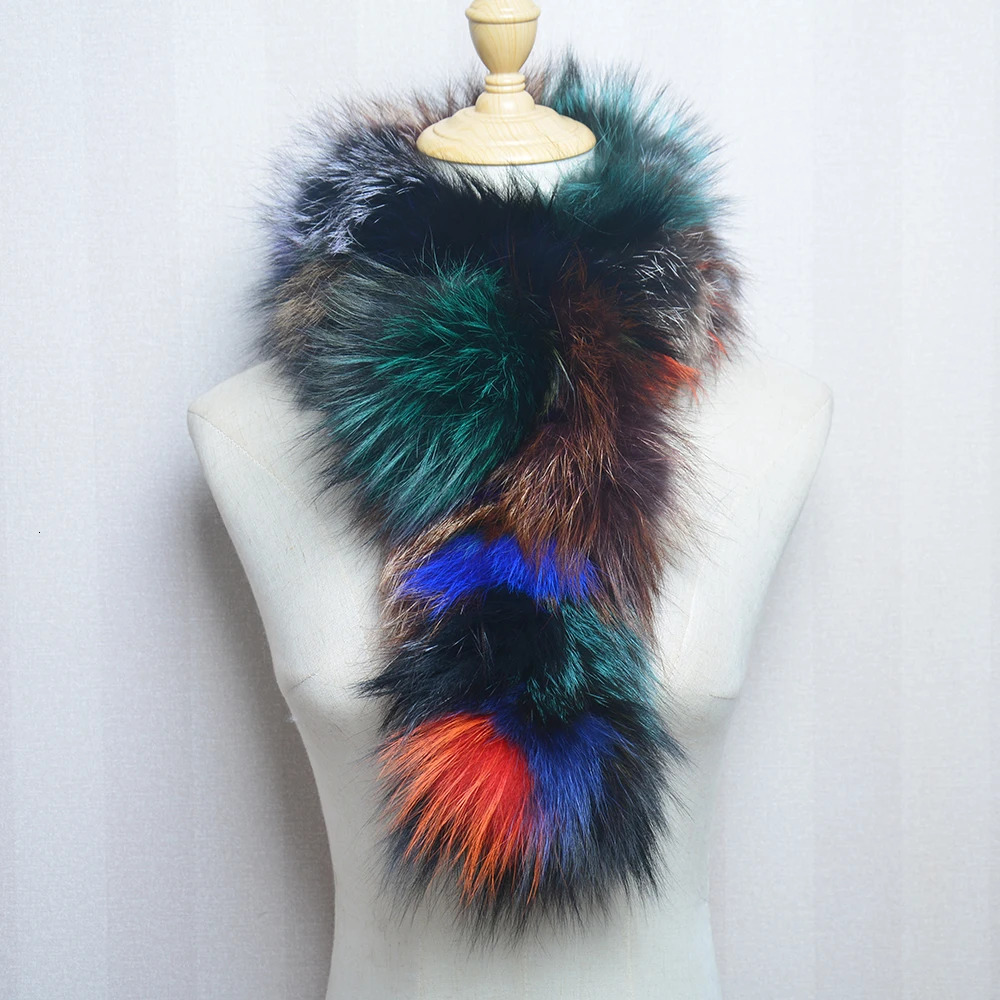 Women Winter Real Fur Scarf 100 Natural Fox Fur Fashion Warm Soft Neckerchief Wholesale Pompom Fur Scarves Headbands 250929