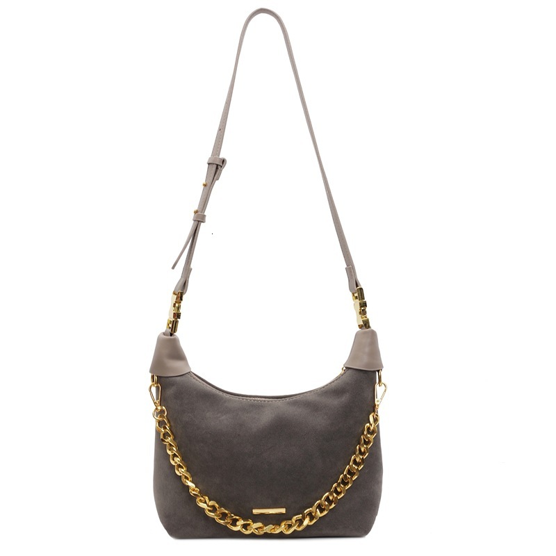 Luxury Brand Designer Bag Frosted Vintage Bag For Women, Autumn Winter 2025 New Niche Design Crossbody Bag With High-End Chain Handle Dumpling Bag