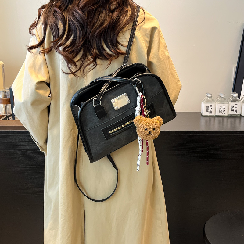 Designer Women's Commuting Handbag Large Capacity 2025 New Shoulder Bag Multi functional Backpack
