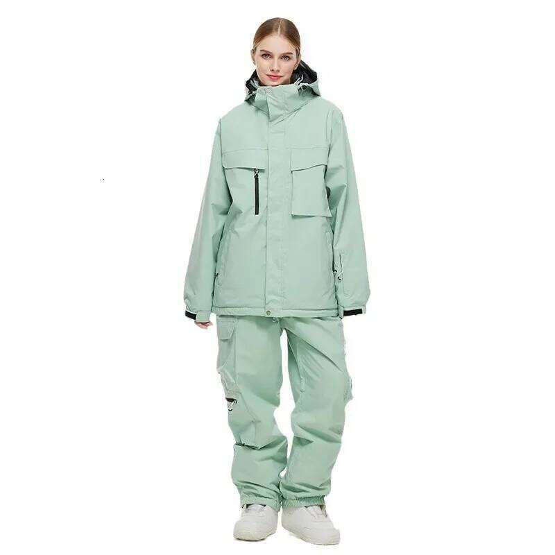 New Sport Skiing Suit For Women Men Winter Outdoor Waterproof Windproof Warm Snow Jacket Pants Thick Fashion Clothes Unisex