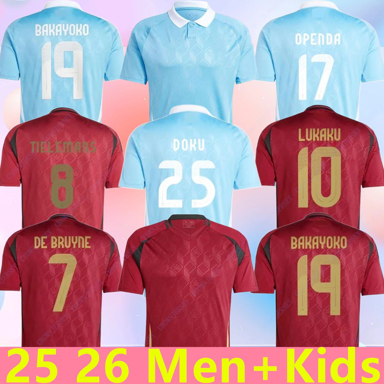 24 25 Soccer Jersey DE BRUYNE LUKAKU DOKU 2024 2025 National Team Football Shirt Men Kids Kit Set Home Away Train CARRASCO TIELEMANS BAKAYOKO TROSSARD