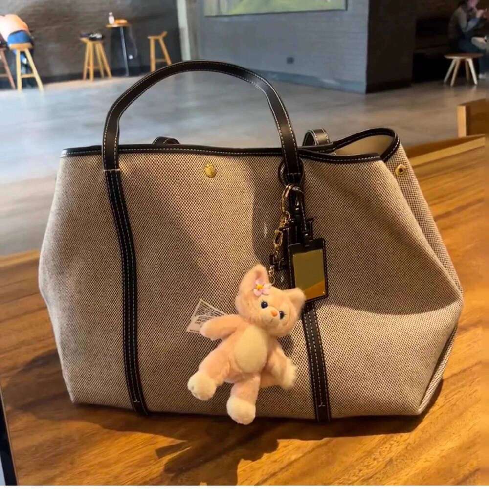 Spring Summer New Casual Canvas Tote Women Commuter Large Capaci Simple Personali Briti Sle Op Bag Ape Suotong2510 Mdng