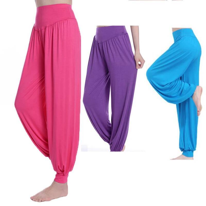New Women casual harem high waist pants dance club wide leg loose long bloomers trousers size dongdumaoyi