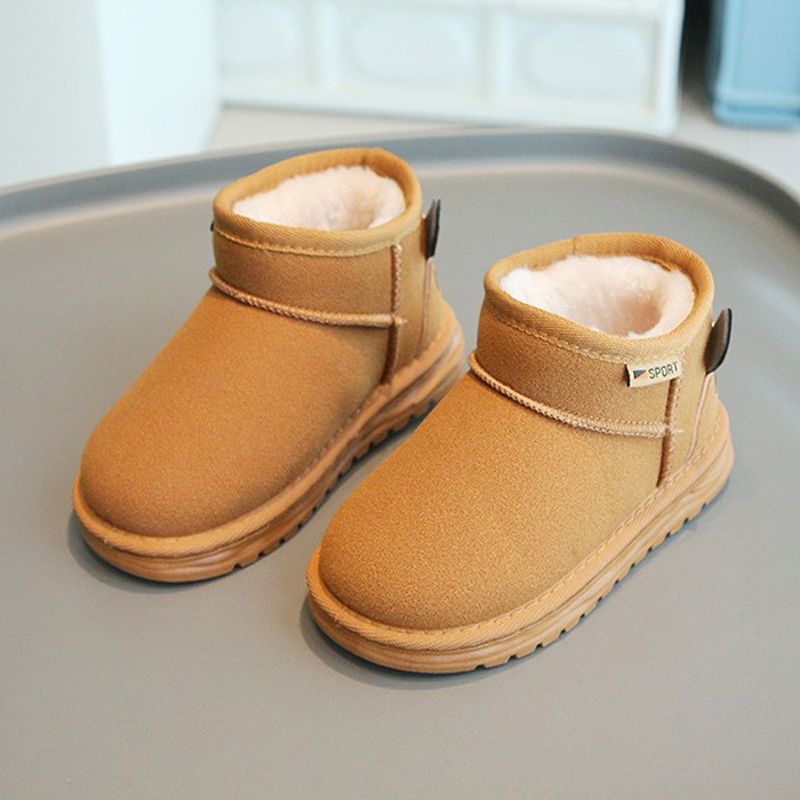 Kids Short Boots Boys Shoes Autumn Winter Children Girls Fashion Boot Kidszworld Toddler Soft Comfortable Warm Snow Shoes Size 25 - 36 K0497