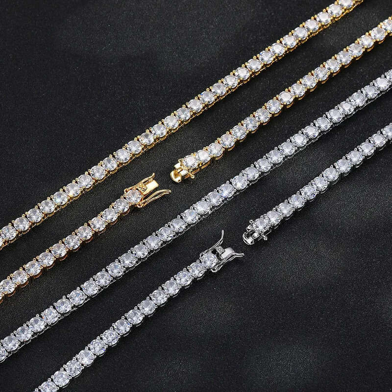 Zircon Tennis Chain Jewelry for Women Hip Hop Men's Accessories Necklace TennsChain