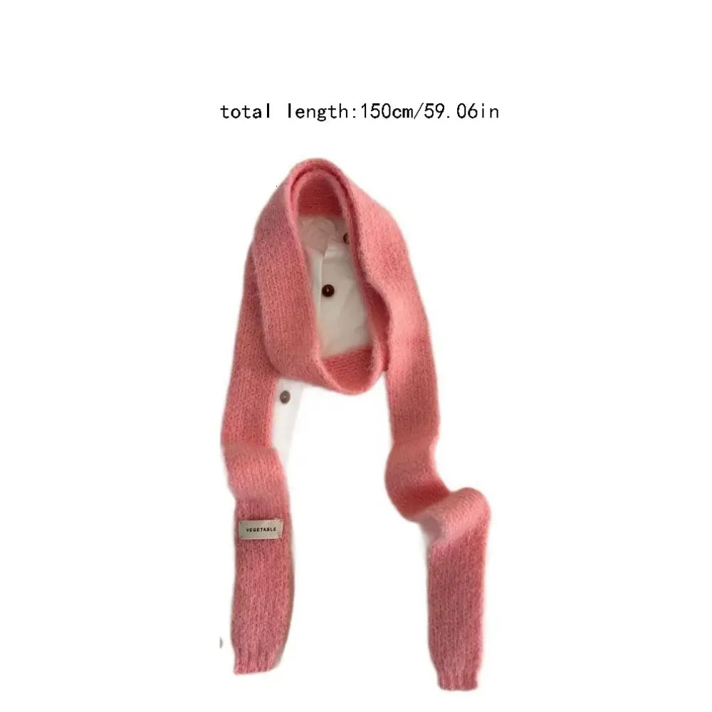 Korean Style Y2K Thin Scarf Soft Rainbow Color Long N Scarves Neck Warmer Neckerchief Harajuku Knitted Scarf Female 250929