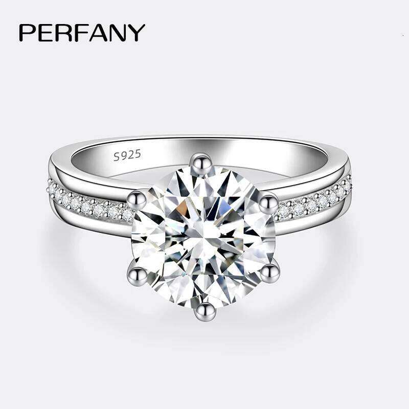 PERMANY 3CT Moissanite For Women S Pure Sier Ring GRA Certified Laboratory Dia Wedding Jewelry