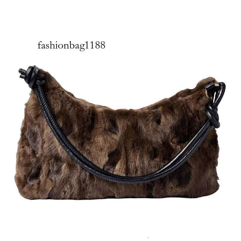 Real Fur Shoulder Bag Women 2025 New In High Quality Mink Hair Fashion Designer Handbag Trend Casual Elegant Female Bags