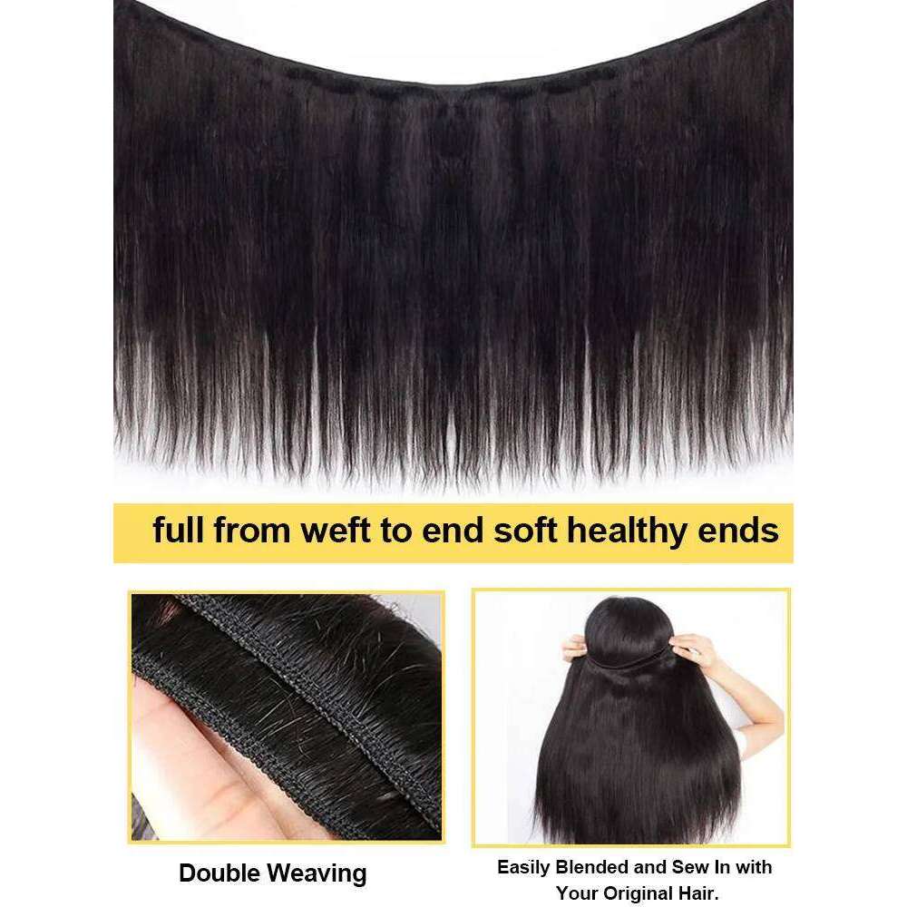 30 40 Inch Bone Straight 100% Deal Brazilian Virgin Human 3 4 Bundles Raw Hair Extensions Natural Color Remy Xiusiyuan2510