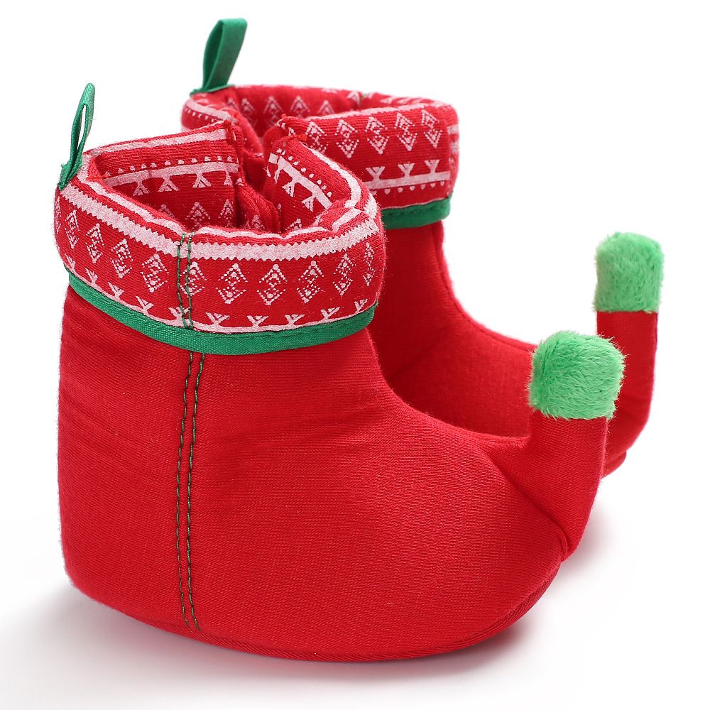 New year Christmas Newborn Baby Shoes Boys Girls Toddler First Walkers Soft Bottom Kidszworld Infant Flats Warm Snow Boots 0-18 Months K003
