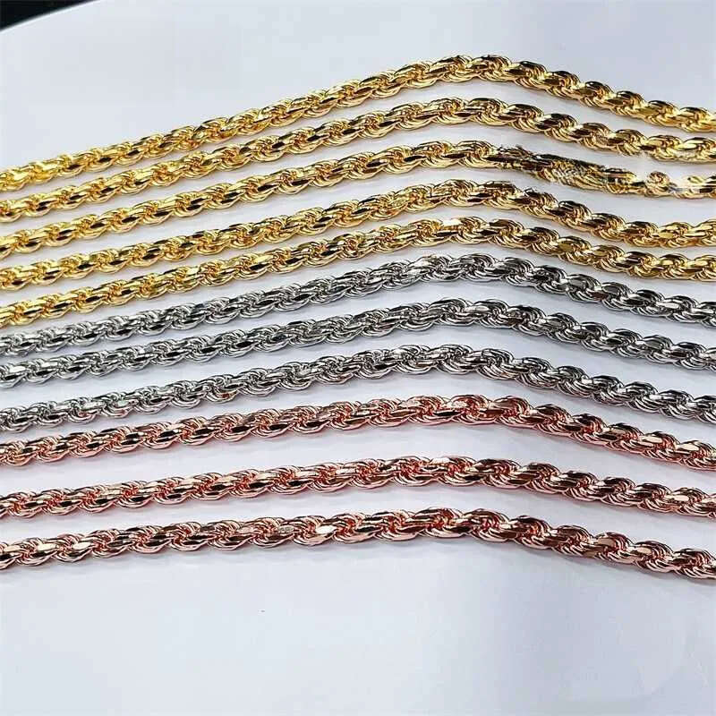 price gold 6mm solid sterg sier vvs moissanite chains men rope chain