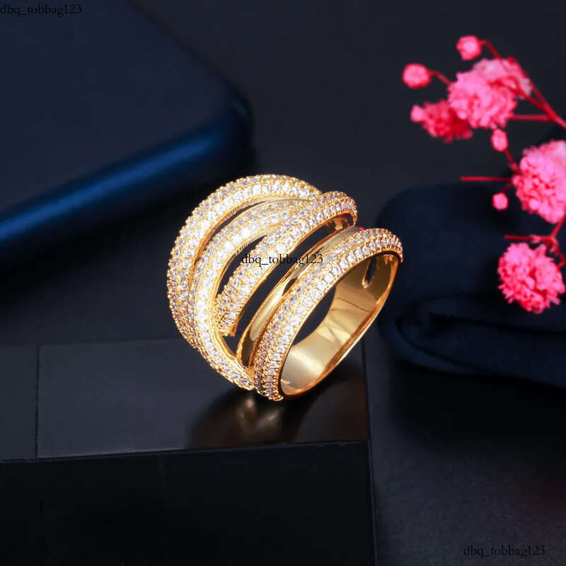 2022 Choucong Brand Wedding Rings Jewelry Gold Fill Pave White Sapphire CZ Dia Eternity Gemstones Women Cross Engagement Band Ring Gift