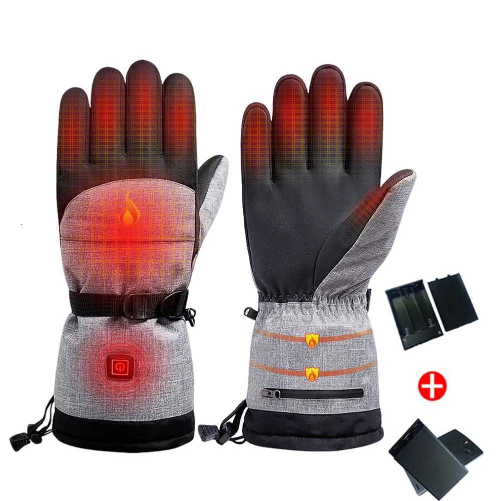 1Pair Winter Heating Gloves Thermal Electric 5000mAh Battery Waterproof Rechargeable for Outdoor Climbing Hiking Skiing Cycling Z250925