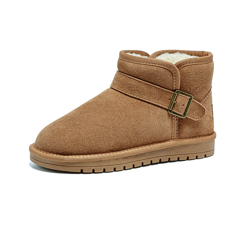 Designer shoes hot free shipping High quality winter plush and thick leather waterproof anti slip and warm snow boots for men and women size 35-45 bro