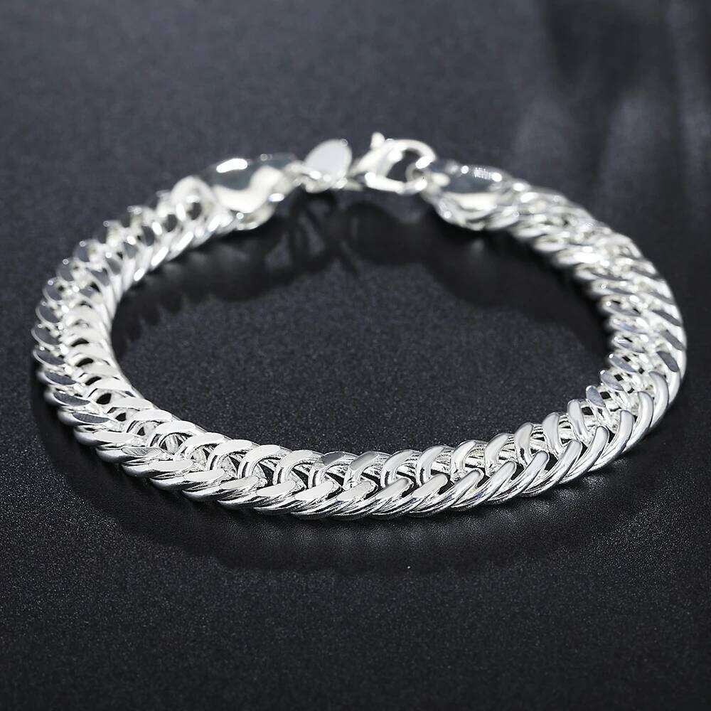 Hot sterling sier Bracelets 10MM Ferrero wild classic men's chain for woman Wedding party Christmas Gift Fashion Jewelry