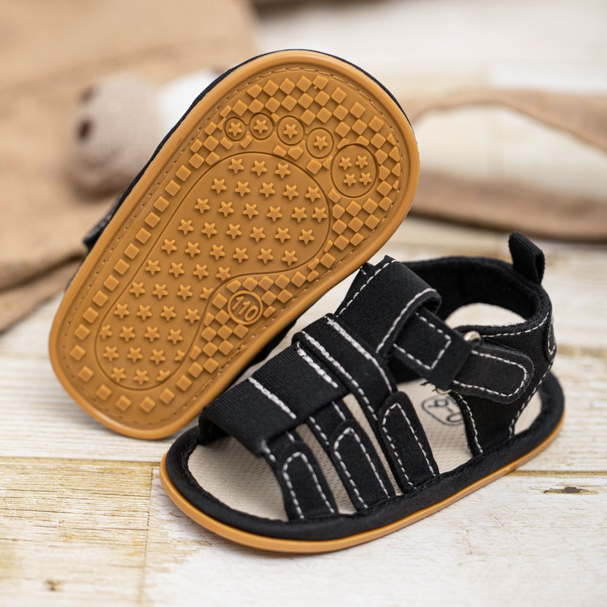 Baby Sandals Boy Girl Summer Newborn First Walker Crib Sandals Shoes Kidszworld Non-Slip Rubber Soles Non-Slip Beach Sandals Toddler K0721