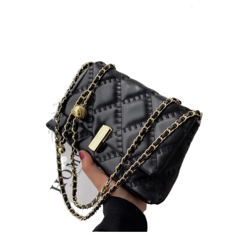 Luxury Brand Designer Bag High-End Small Bag For Women, Ins Style, Niche 2024 New Trend, Popular Chic Diamond Chain Crossbody Bag