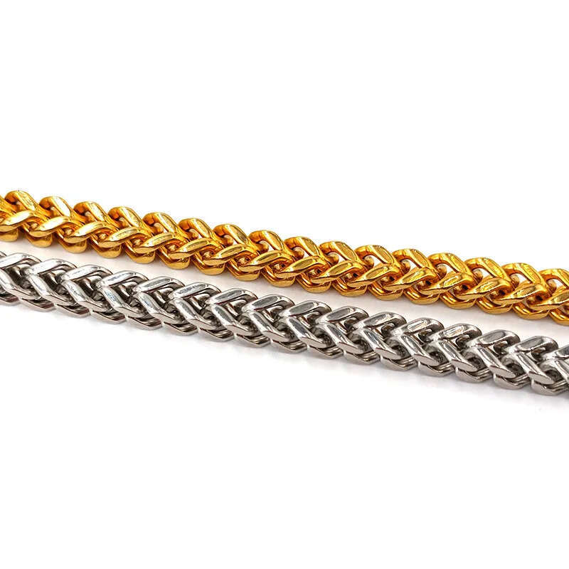cuban link chains necklaces designer necklace for men Circular buckle wih dia sainless seel non arnish plaed gold chain 6mm wide hip hop rapper jewelr