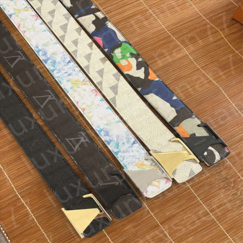 2026 Womens Genuine leather Women Men Designer Classic High Quality Black Belt Letter Copper Buckle 3.8 CM wide Fashion women waistband With box