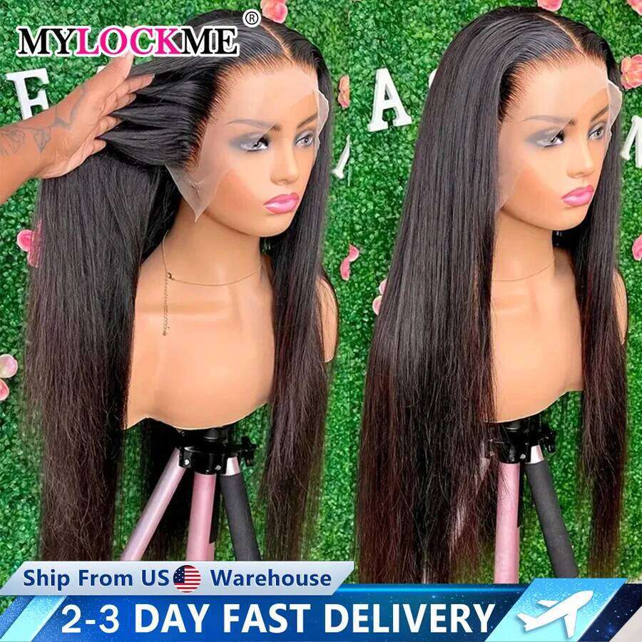 13X4 13X6 Glueless Human Bone Straight Transparent Front Wigs Cheap Hair No Glue 4X6 5X5 Lace Closure Wig 180% Xiusiyuan2510
