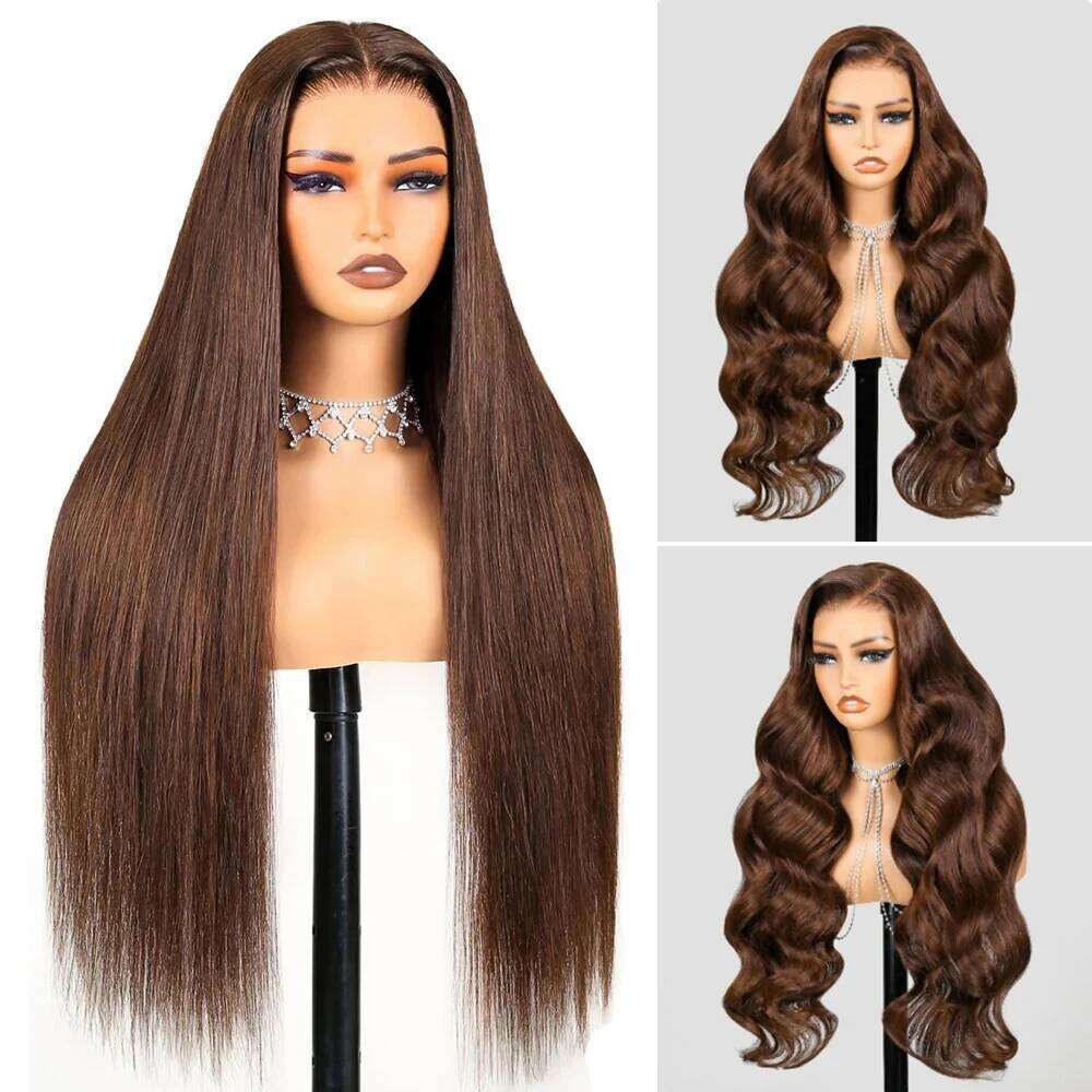 Ready To Go Front Body Wave 7X4 Pre Cut HD Lace Hair 250% Straight Virgin Human Glueless Wigs Xiusiyuan2510
