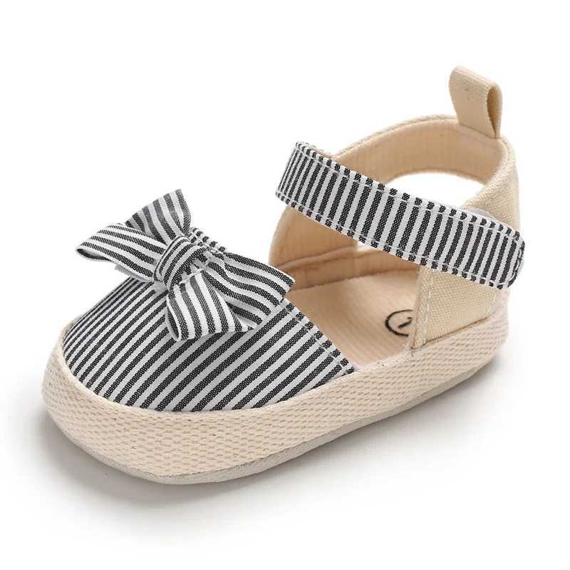 Summer Girl Baby Casual Sandals Soft Sole Comfortable Lightweight Walking Shoes Bow Canvas Baby ShoesJ250930