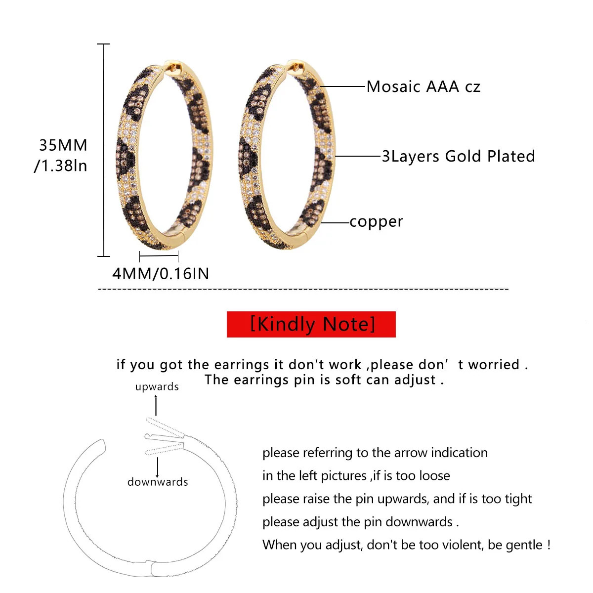 MHSSUN est Womens Fashion Leopard Hoop Earrings Zircon Jewelry For Girls Party Copper CZ Crystal Earrings 1Pair 250930