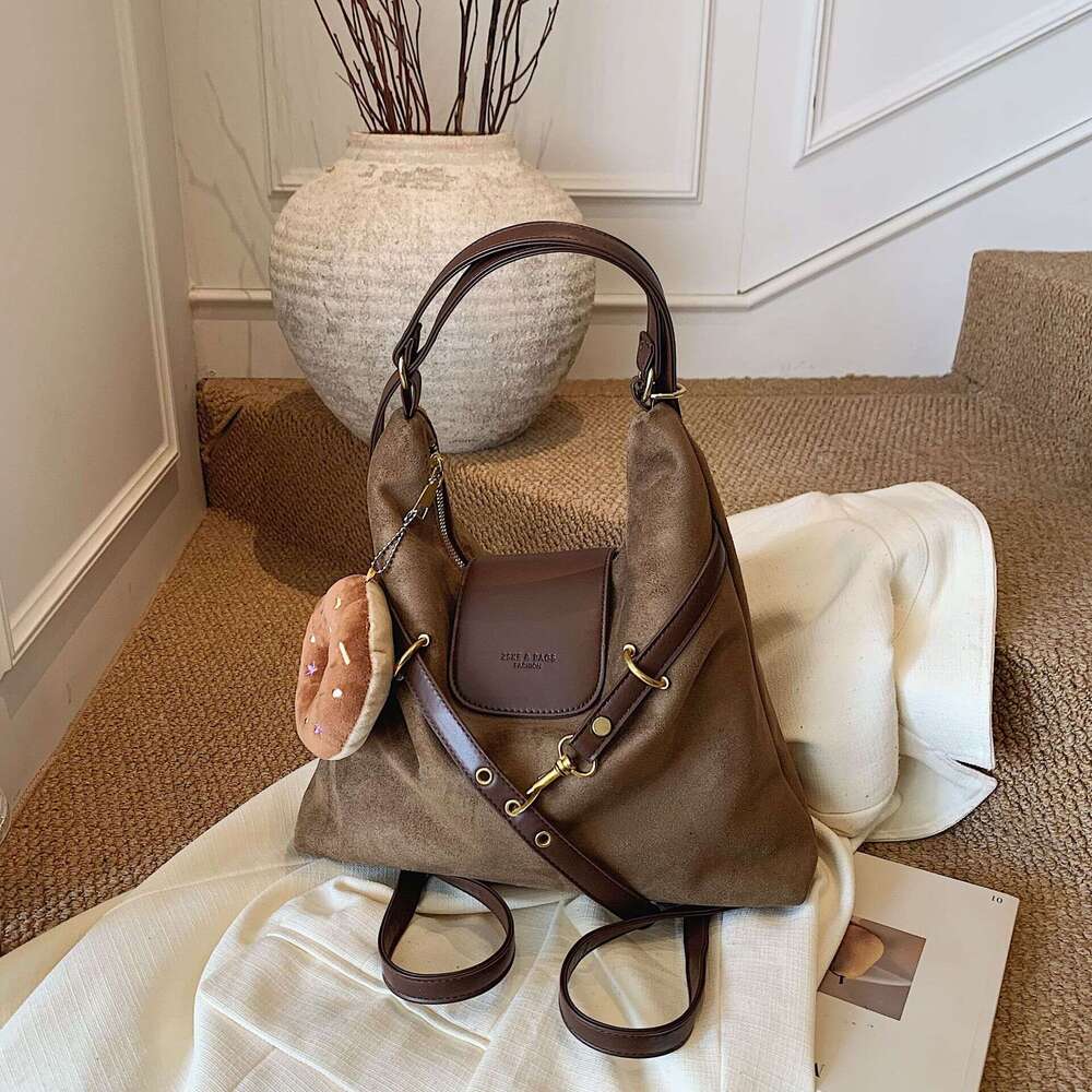 designer bag Luxury bag Deerskin Velvet Large Capacity Backpack Women New fashion Commuter Shoulder Handheld Diagonal Tote Bag