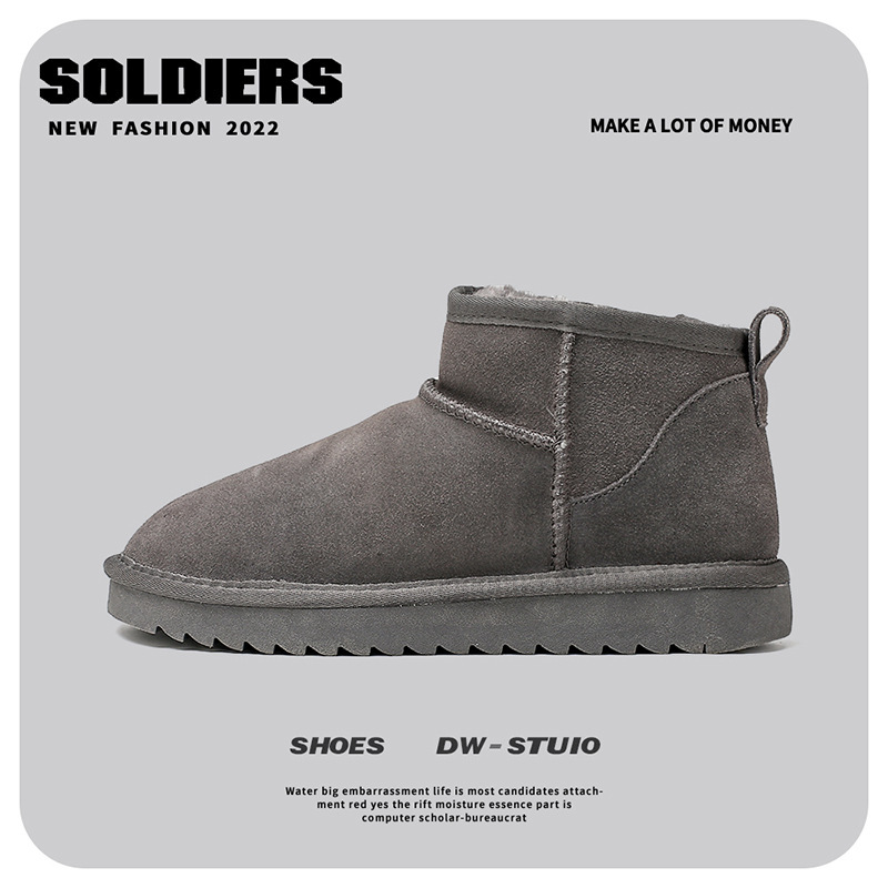 EBV designer shoes free shipping High quality cowhide winter new snow boots for woman thick keep warm non slip cotton shoes size 35-40