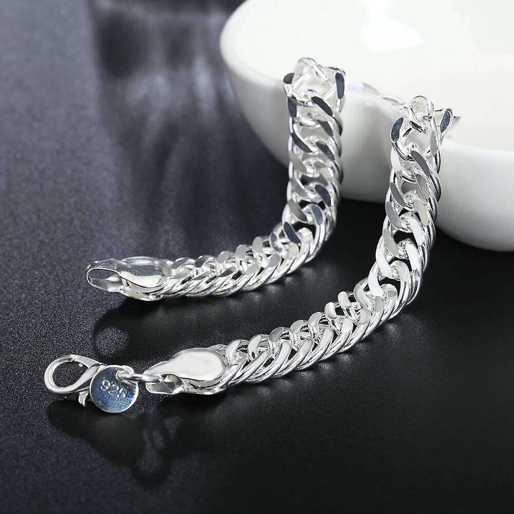 Hot sterling sier Bracelets 10MM Ferrero wild classic men's chain for woman Wedding party Christmas Gift Fashion Jewelry