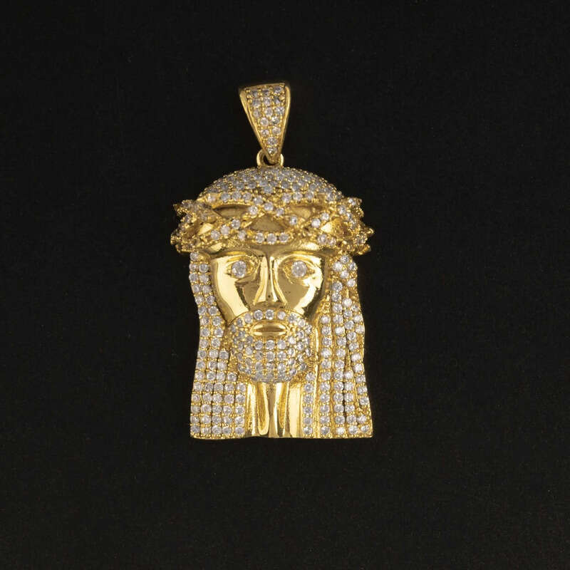 Customize 10k 14k Solid Real Gold Moissanite Piece Dia Jewelry Pendant Hip Jesus Pendants