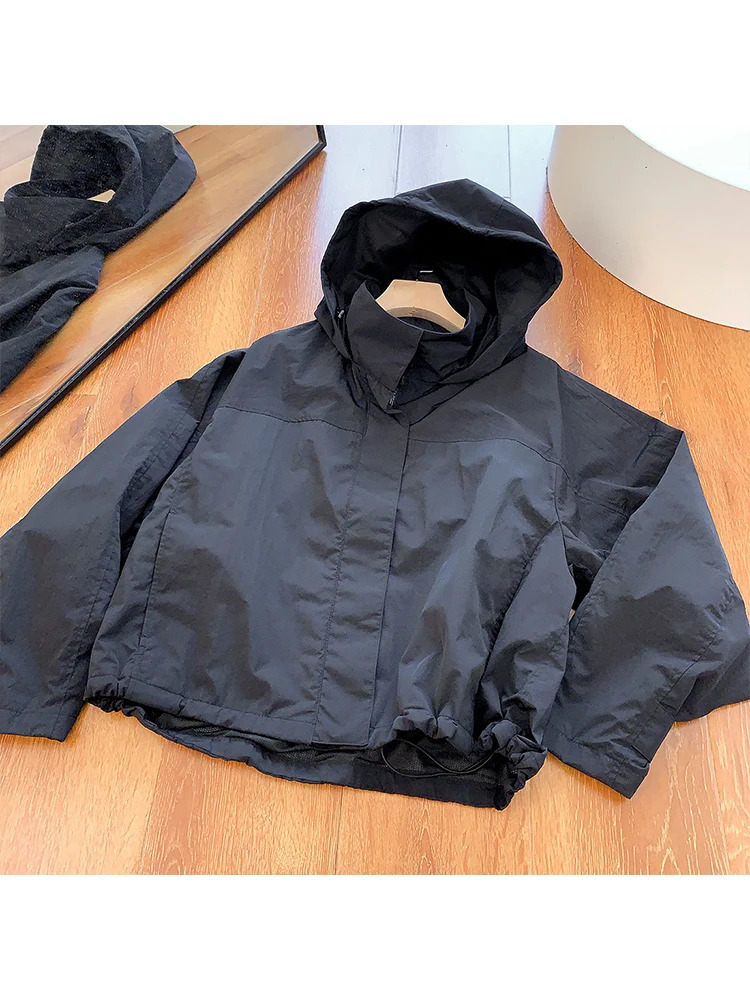 Mumaroho 2025 Autumn Winter Women Windbreaker Jacket Windproof Solid Long Sleeve Outdoor Sport Hooded Thin Coat Jacket For Women 251028