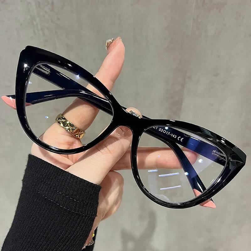 Stylish Cat Eyes Frame for Women Computer Anti Blue Light Reading Customizable Prescription Myopia Hyperopia Glasses ddmythur