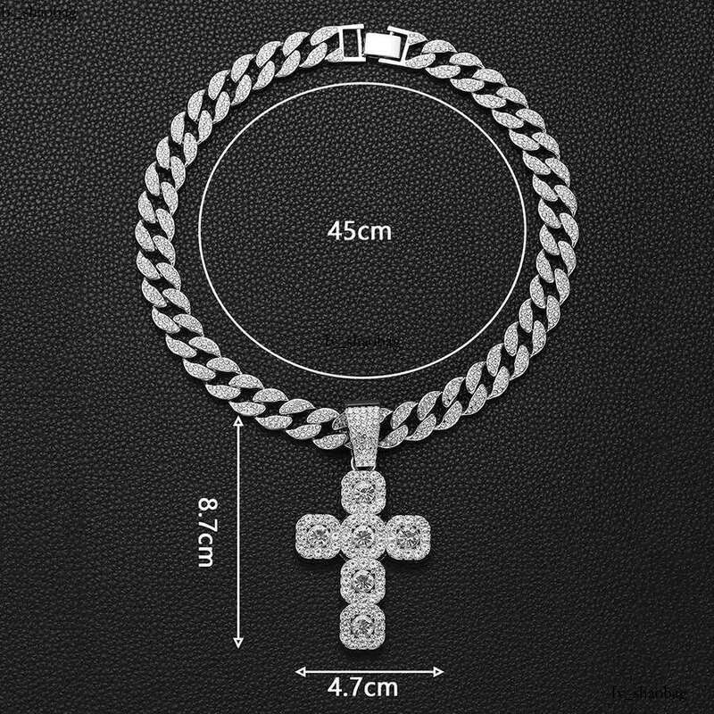 Sunnice Full Dias Attached Christine Cuban Jewelry Religion Quality Sier Golden Colored Hiphop Fashion Chains