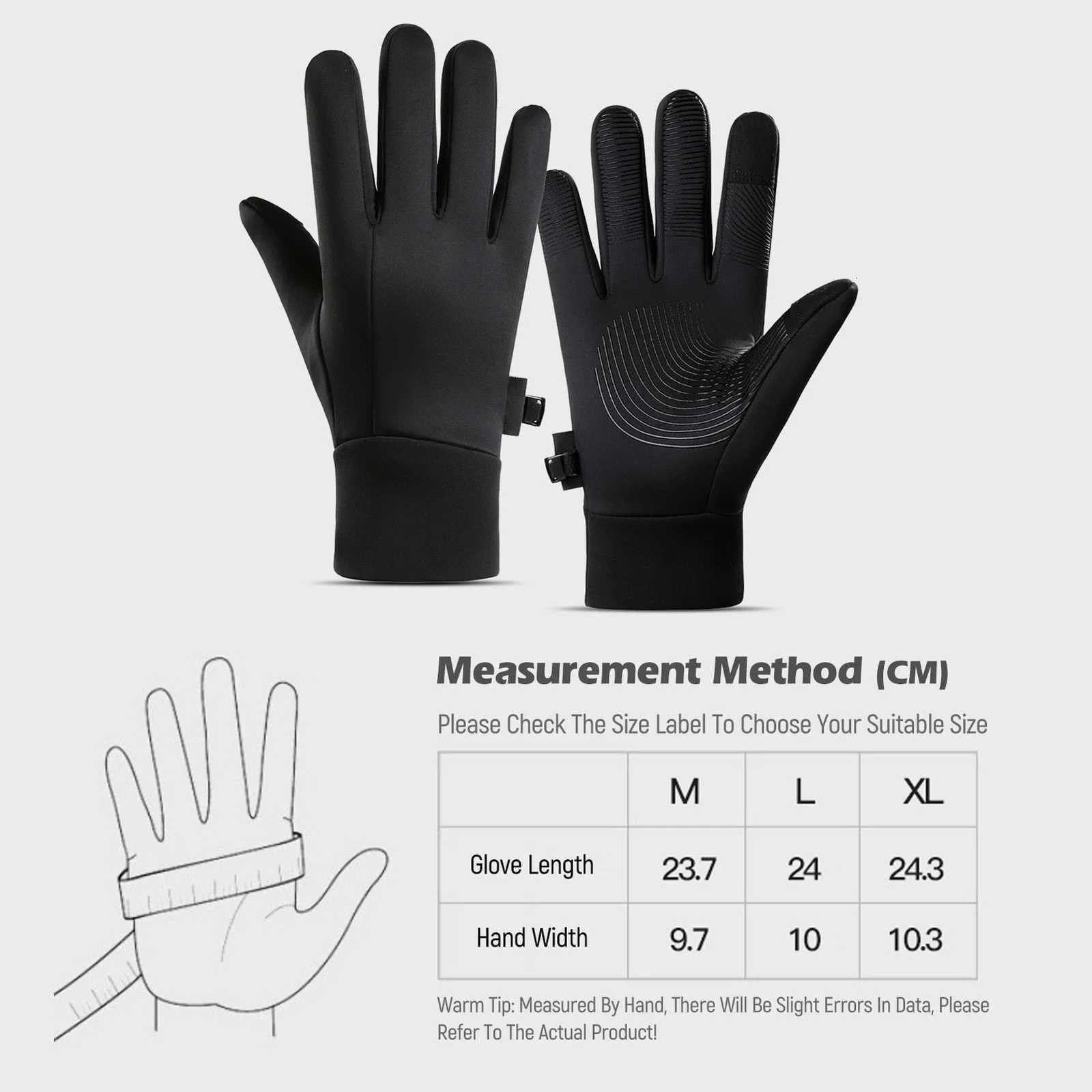 Mountain running gloves Mens Winter Touchscreen Gloves Warm Anti Slip Windproof Rainproof Riding Sports Gloves Z250925