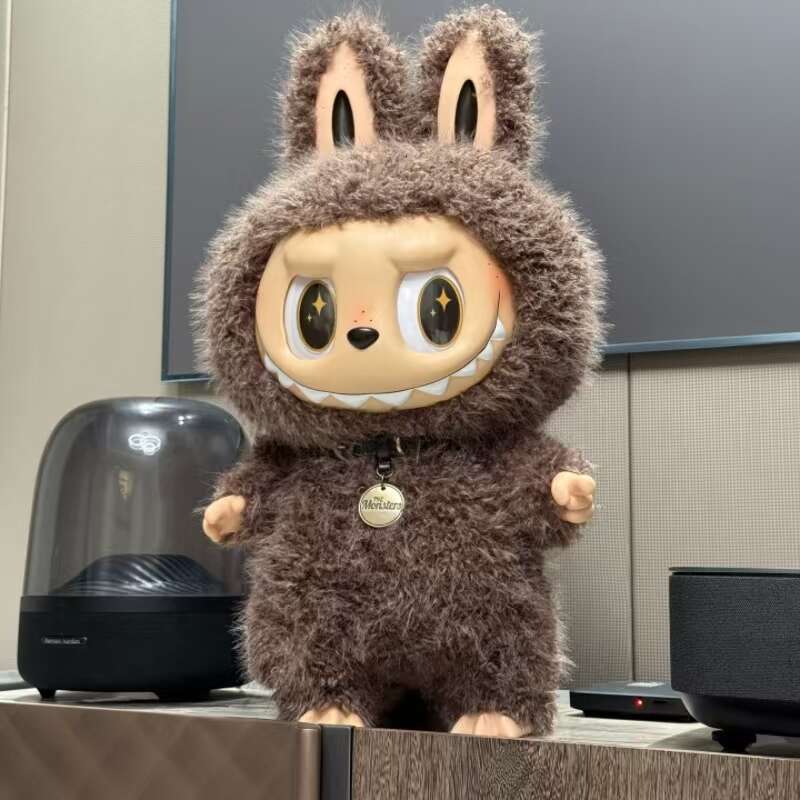 Labubu ZIMOMO Leader LABUBU Angel Vinyl Plush Doll 58CM Big Baby