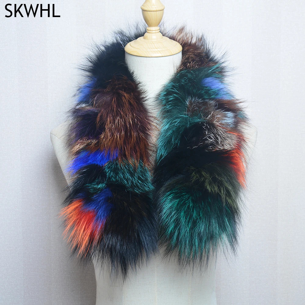 Women Winter Real Fur Scarf 100 Natural Fox Fur Fashion Warm Soft Neckerchief Wholesale Pompom Fur Scarves Headbands 250929