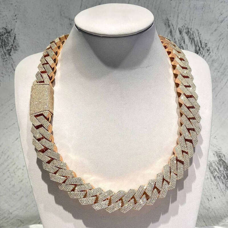 necklaces designer jewelry necklace cuban k Hip hop chain Necklaces Iced Out Pendant Pass Dia Tester Sterg Sier Necklace Vvs Moissanite chains for men