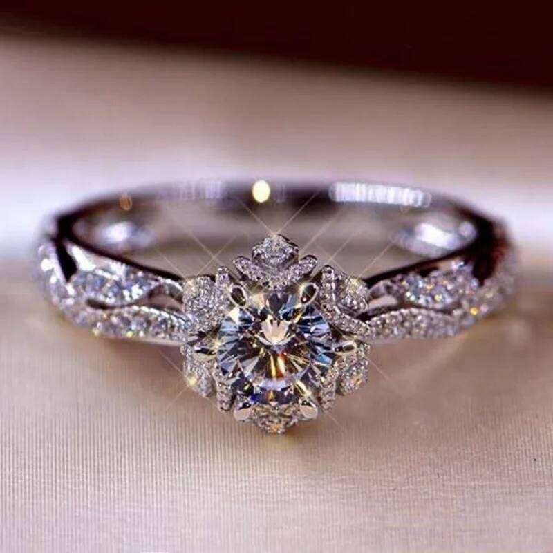 New Sier Plated Stainless Steel Rings For Women Cubic Zircon Ring Jewelry Accessories Wholesale Size 5-11