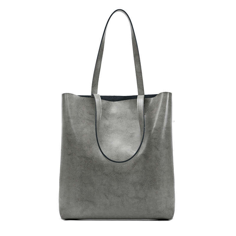 designer bag Luxury bag Large Capacity Oil Wax Cowhide Vertical Shoulder Tote Bag Genuine Leather Versatile High-end Handheld Briefcase for Women