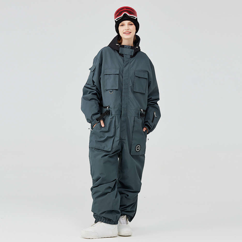 For Men And Women, Loose Fit, Winter Outdoor Windproof, Waterproof, Warm Ski Jacket, Snowboard One-Piece Suit