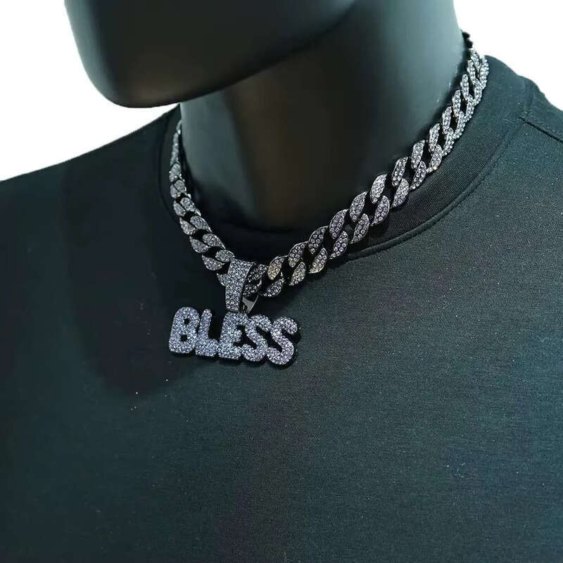 DHcollections Gold Plated Alloy Cuban Chain Hip - Hop Pendant Necklace