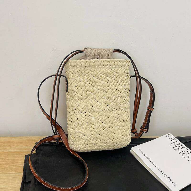Fashion Handbag High-grade Leather Trend Versatile Simple Drawstring Bucket Retro Texture Brand Designer Shoulder Bag