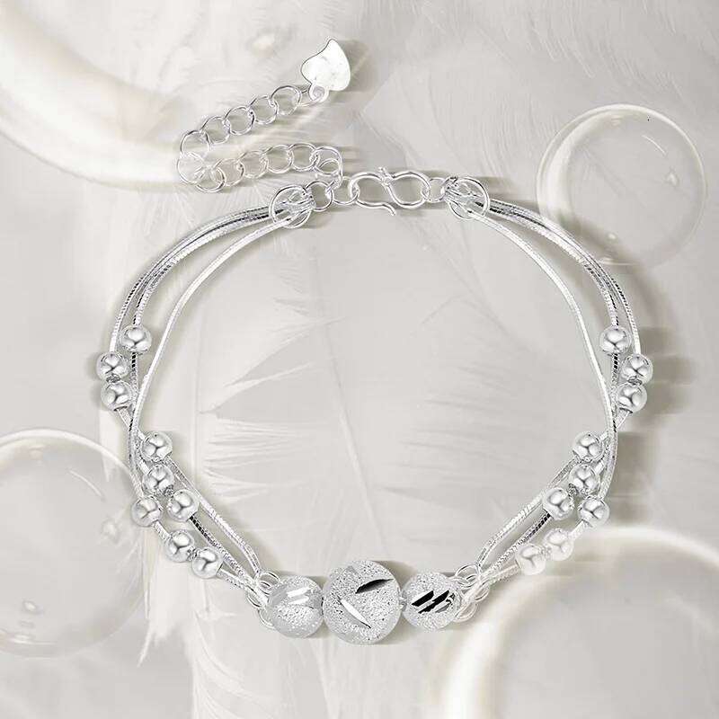 Sterling Sier Lucky Beads Bracelets For Women Vintage Original Multilayer Ball Bracelet Designer Party Jewelry Gift