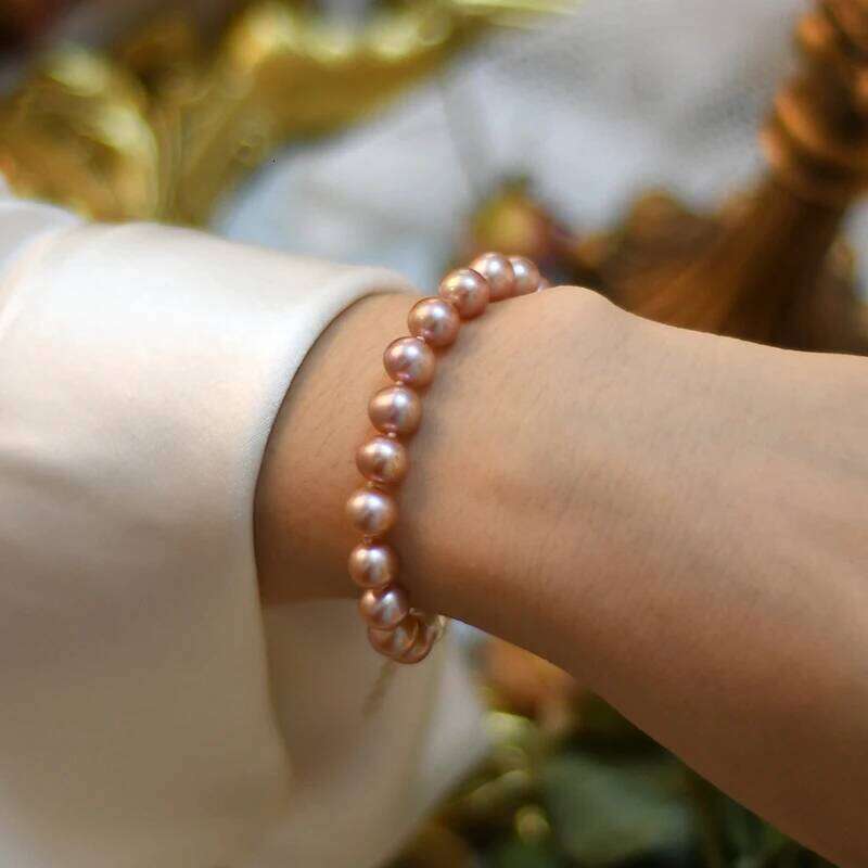 ASHIQI Natural Freshwater Pearl Women's Bracelet Sterling Sier Wedding Jewelry Gift