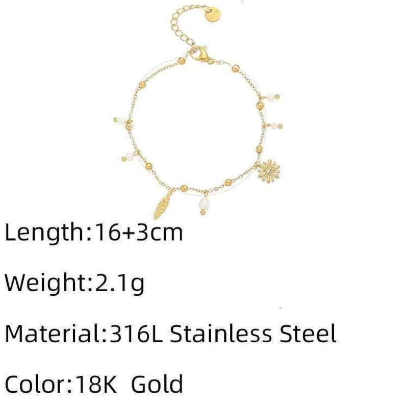 DHCollections Dyola New Arrival Gold Plated Designer Jewelry Stainless Steel for Women Double Layer wer Pearl Bracelet