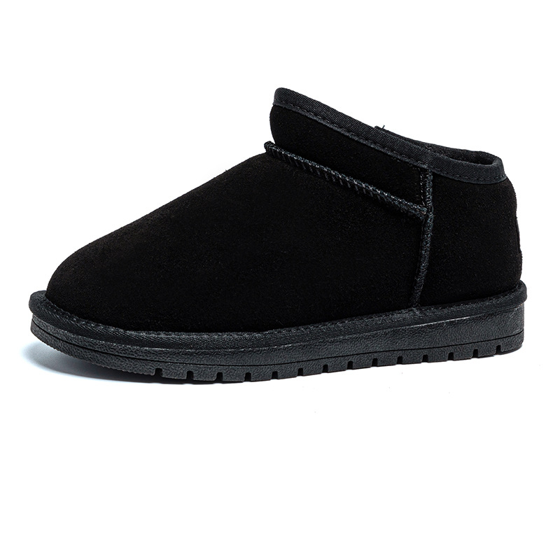 Designer shoes free shipping High quality winter plush and thick leather waterproof anti slip and warm snow boots for men and women size 35-45 brown b