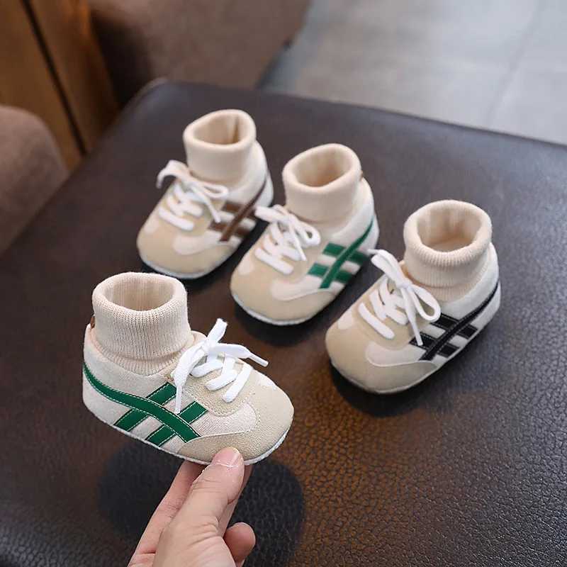 Spring and Autumn Baby Shoes for Boys and Girls 01 Years Old Shoes and Socks Do Not Drop Soft Bottom Anti Slip Sneakers 612MJ250930
